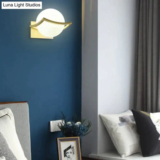 Nordic Minimalist Modern Living Room Background Wall Copper Wall Lamp Copper Copper Wall Lamps