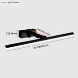 Nordic Minimalist Rectangular Metal Single Vanity Wall Light Fixture