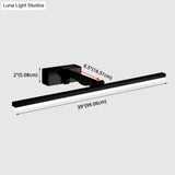 Nordic Minimalist Rectangular Metal Single Vanity Wall Light Fixture