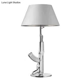 Nordic Modern Ak47 Gun_Lounge Silvery Gold Lustre Bedroom Lamp Led Floor Lamps Kids Children Room