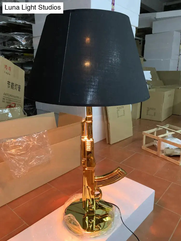 Nordic Modern Ak47 Gun_Lounge Silvery Gold Lustre Bedroom Lamp Led Floor Lamps Kids Children Room