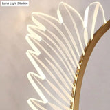 Nordic modern art bedside feather LED Wall Lamp Wall Light