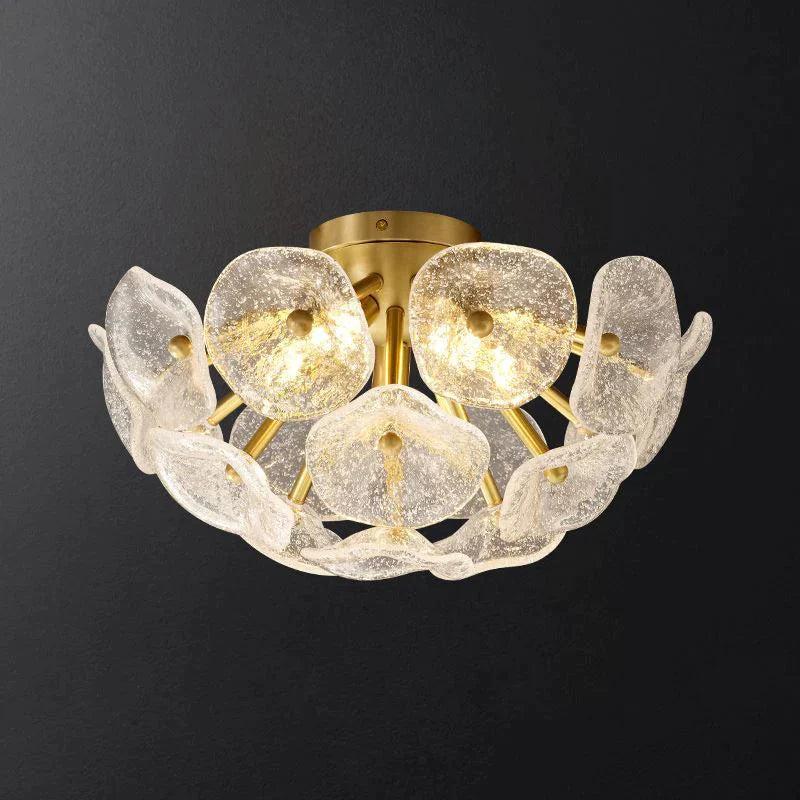 Nordische moderne leichte Luxus-Kristall-Kupfer-Lampe Deckenleuchte