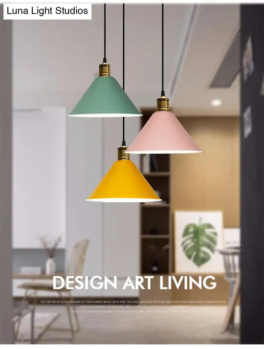 Nordic Style Metal Hanging Pendant Lamp With Modern Design - Ideal For Restaurant Ceilings