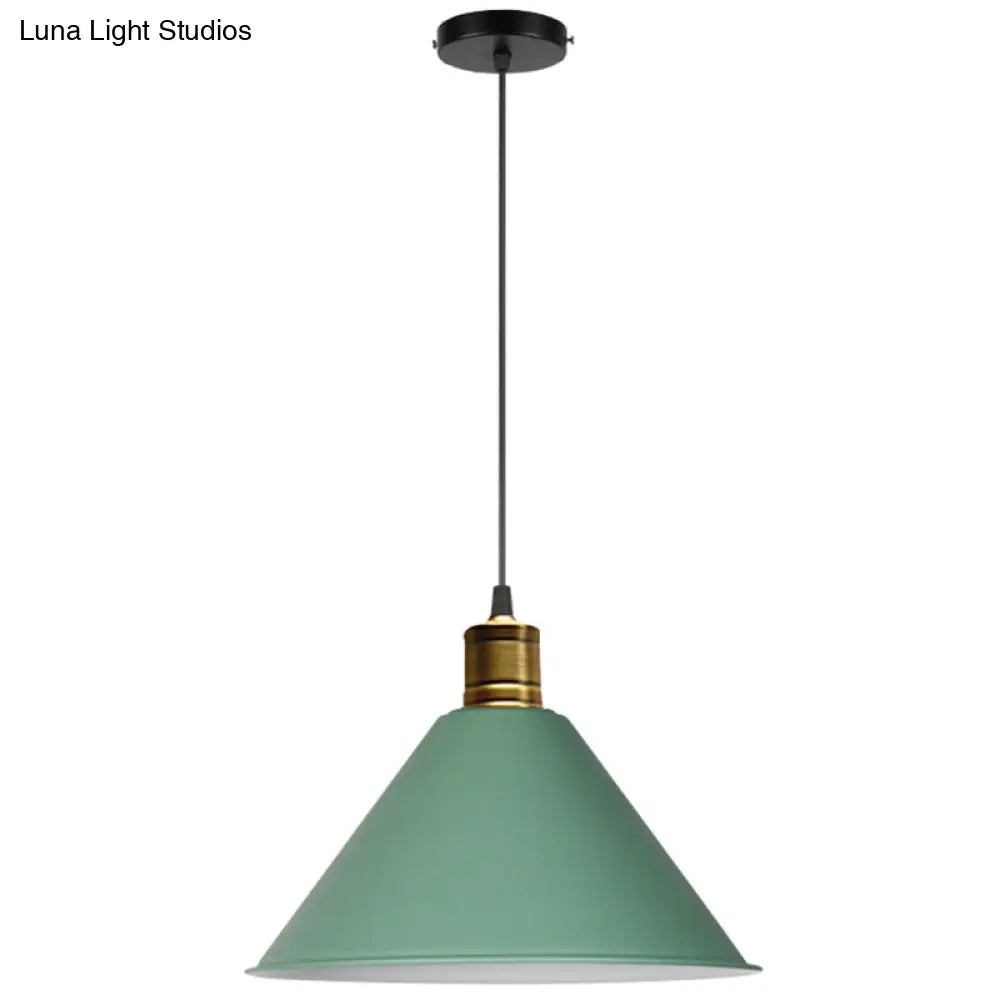 Nordic Style Metal Hanging Pendant Lamp With Modern Design - Ideal For Restaurant Ceilings Green /