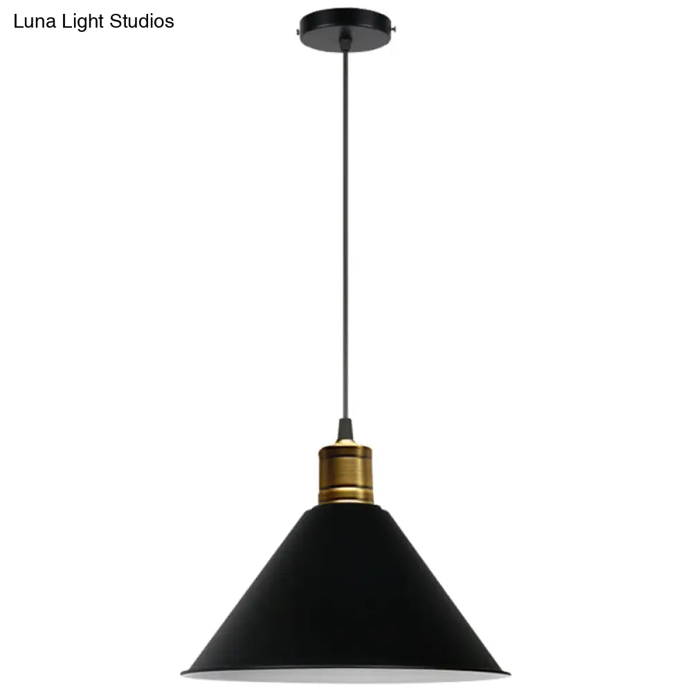 Nordic Style Metal Hanging Pendant Lamp With Modern Design - Ideal For Restaurant Ceilings Black /