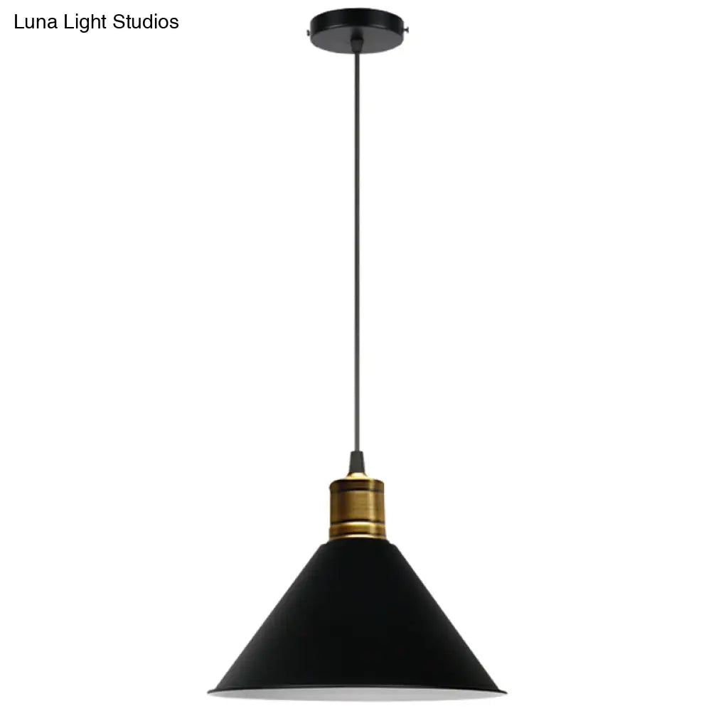 Nordic Style Metal Hanging Pendant Lamp With Modern Design - Ideal For Restaurant Ceilings Black /