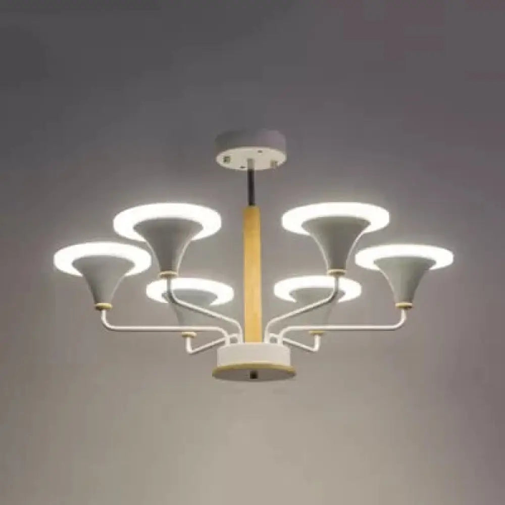 Nordic Modern Pendant Light With Curved Cone Shade - Ideal For Restaurants 6 / Grey