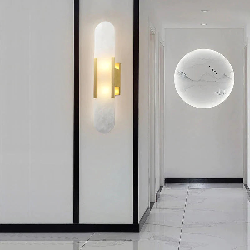 Nordic Moderne Einfache Kupfer Marmor Wand Lampe Treppen Studie Schlafzimmer Kupfer Wand Lampe 