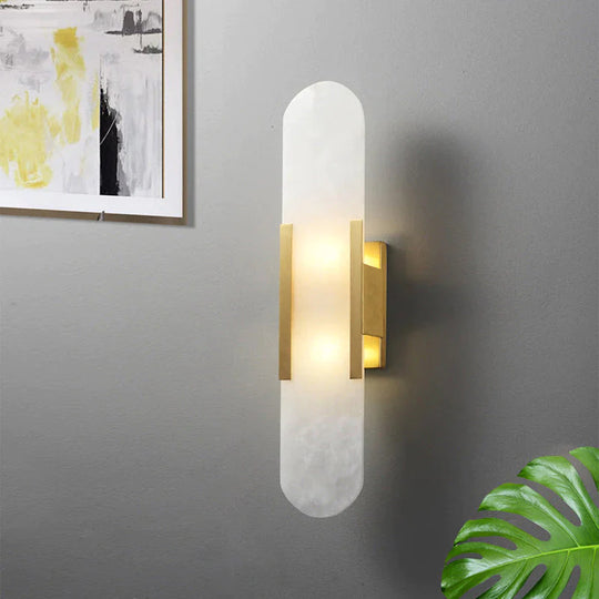 Nordic Moderne Einfache Kupfer Marmor Wand Lampe Treppen Studie Schlafzimmer Kupfer Wand Lampe 