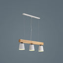 Nordic Modern Wood Island Pendant With Metal Lampshade: Stylish Hanging Lamp For Work Rooms 3 /