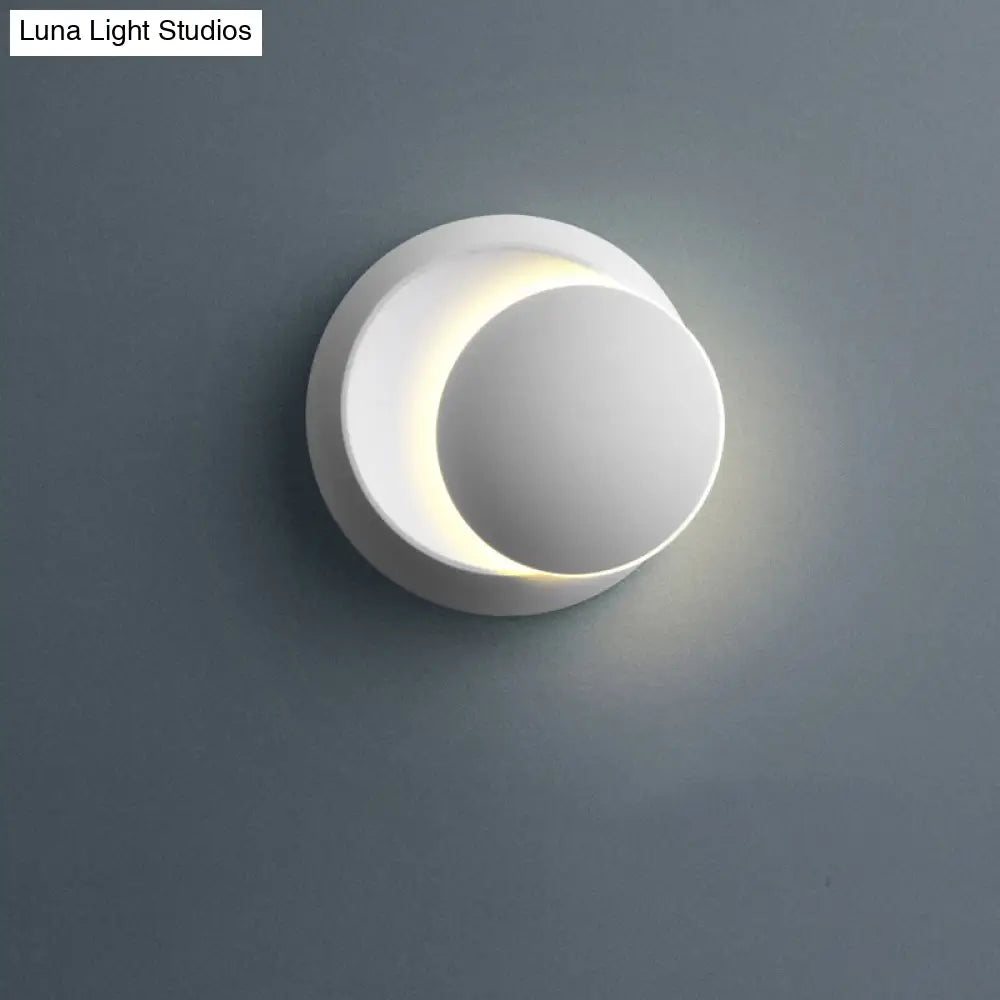 Nordic Moon-Shaped Led Sconce: Moveable Bedside Wall Light