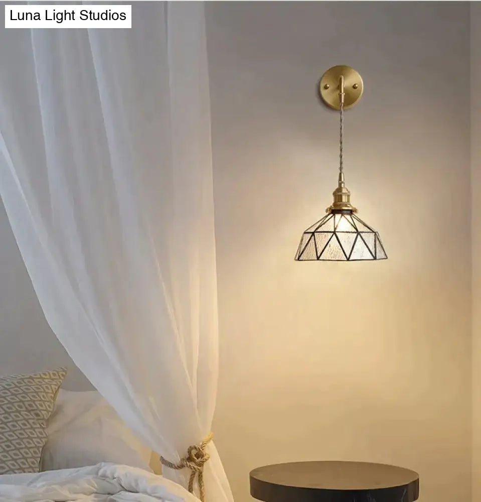 Nordic Retro Glass Copper Wall Lamp Lamps