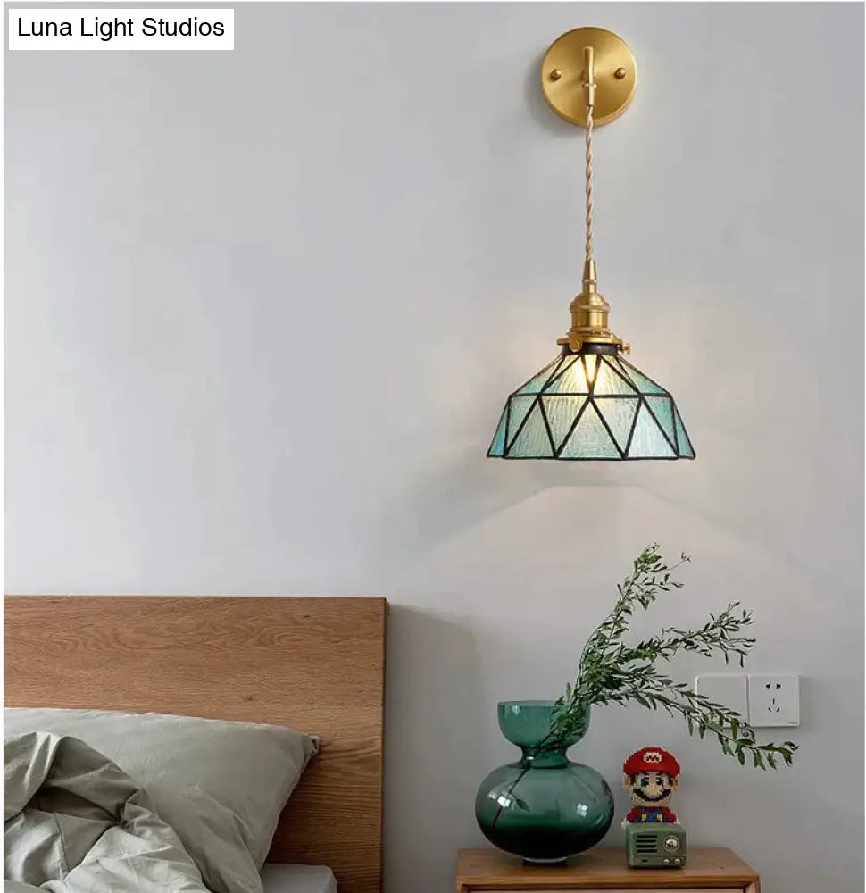 Nordic Retro Glass Copper Wall Lamp Lamps