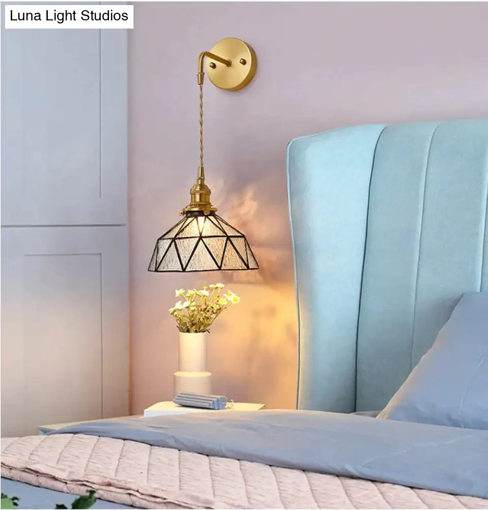 Nordic Retro Glass Copper Wall Lamp Lamps