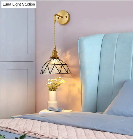 Nordic Retro Glass Copper Wall Lamp Lamps