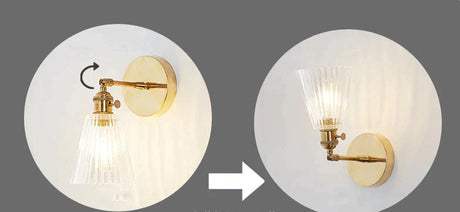 Nordic Retro Livingroom Bedroom Bedside Full Copper Wall Lamp Copper Wall Lamps