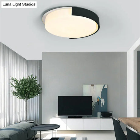 Nordic Round Flush Mount Acrylic Led Ceiling Lamp For Office – Candy Colored