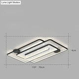 Nordic Simple Light Luxury Atmosphere Square Living Room Bedroom Ceiling Lamp Ceiling