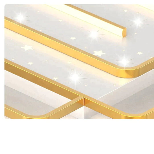 Nordic Simple Light Luxury Atmosphere Square Living Room Bedroom Ceiling Lamp Ceiling