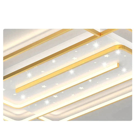 Nordic Simple Light Luxury Atmosphere Square Living Room Bedroom Ceiling Lamp Ceiling