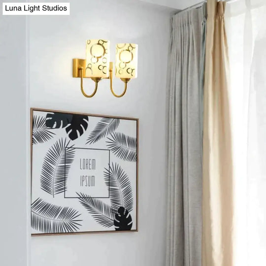 Nordic Simple Living Room Background Wall All Copper Lamp Lamps