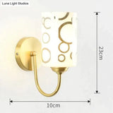 Nordic Simple Living Room Background Wall All Copper Lamp Single Lamps