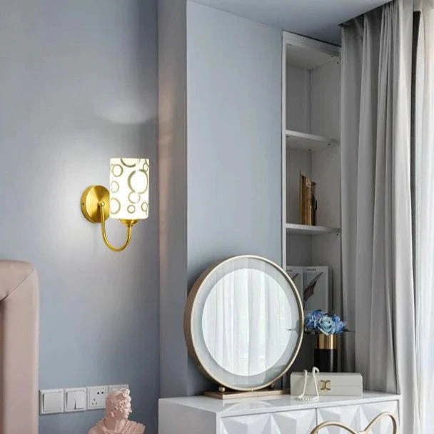 Nordic Einfache Wohnzimmer Hintergrund Wand Alle Kupfer Wand Lampe