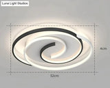 Nordic Simple Modern Atmosphere Light Luxury Living Room Bedroom Ceiling Lamp Black / C Tri-Color