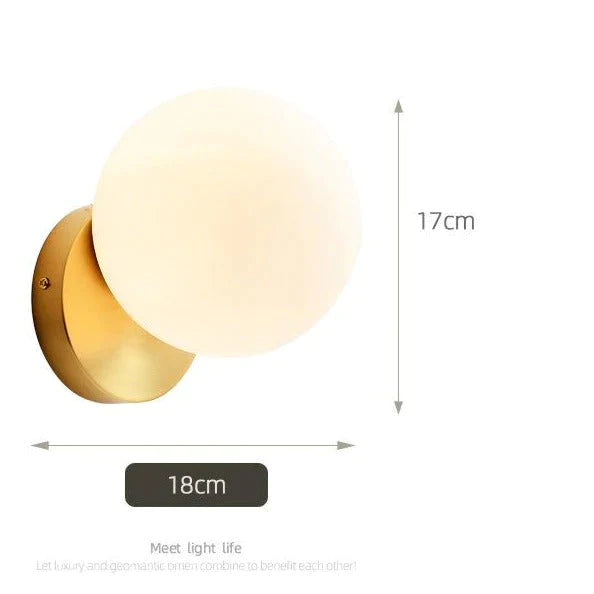 Nordic Simple Planet Wandleuchte aus Kupfer