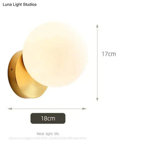 Nordic Simple Planet All Copper Wall Lamp Including light source Copper Wall Lamps