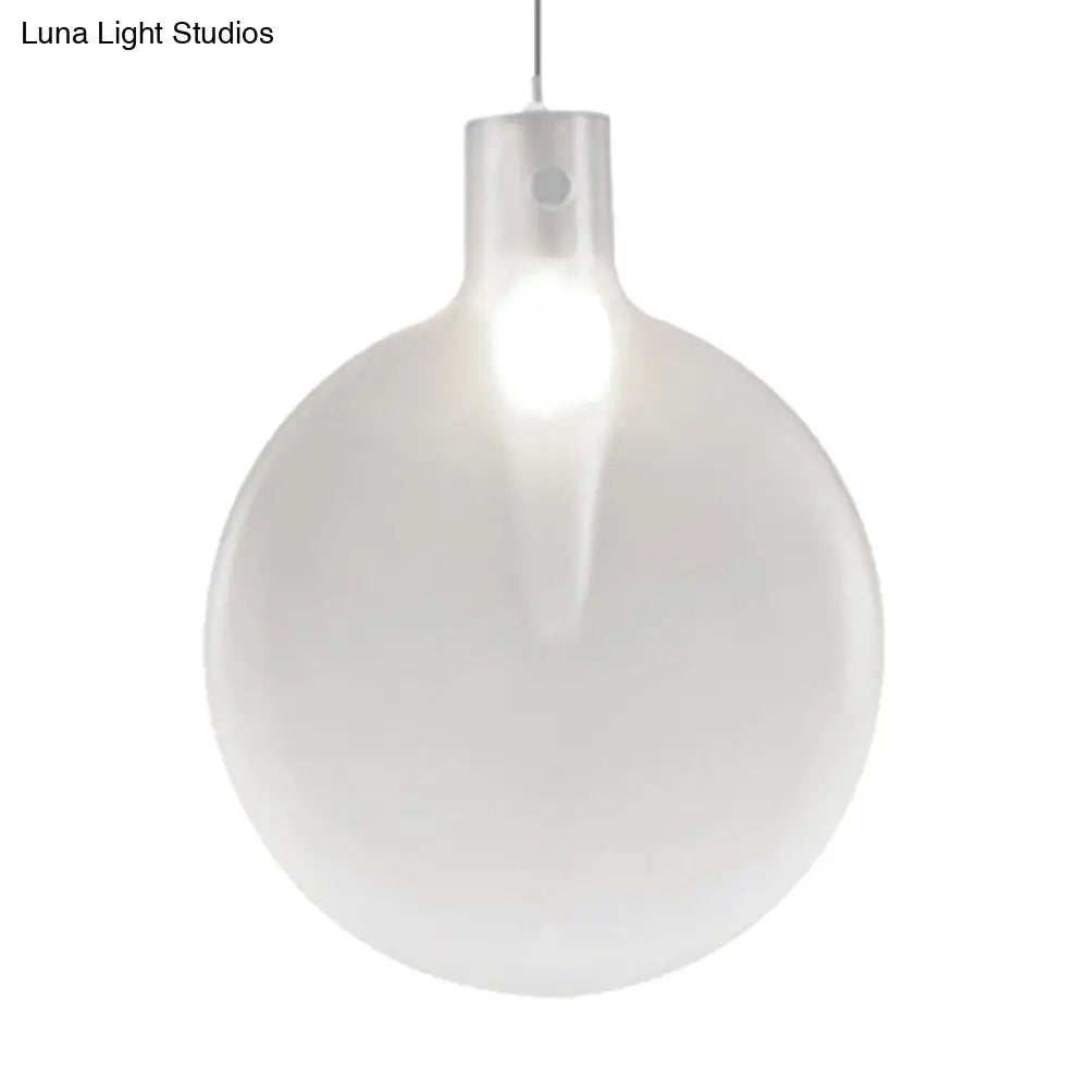 Nordic Sliver Ball Ceiling Light - 1 Brown/Green/Yellow Glass Pendant For Living Room