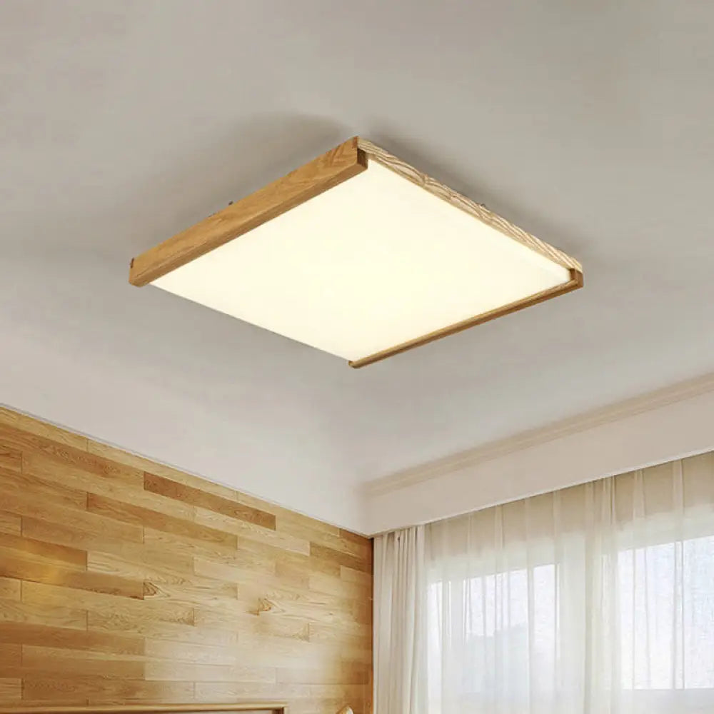 Nordic Square Flushmount Led Ceiling Light In Warm/White - 14.5’’/25.5’’/38’’ Wide