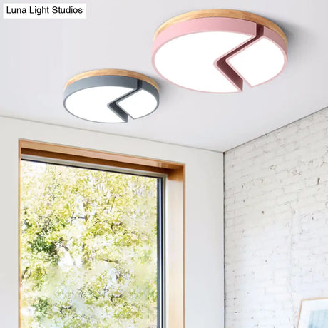 Nordic Style Acrylic Round Cake Light: Flush Mount Ceiling Light Perfect For Nursing Rooms