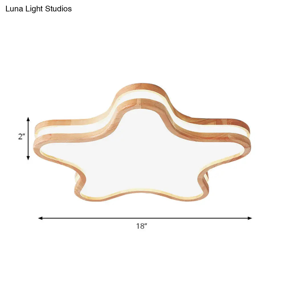 Nordic Style Acrylic White Led Ceiling Lamp For Kids Bedroom - Sky Mount Light