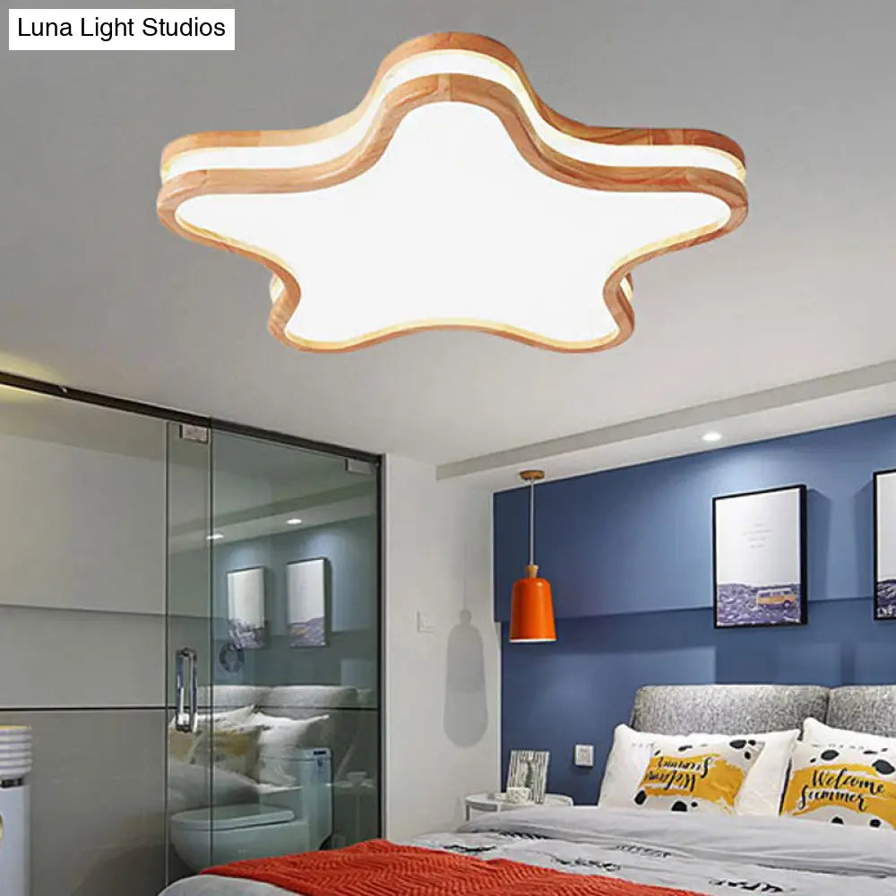Nordic Style Acrylic White Led Ceiling Lamp For Kid’s Bedroom - Sky Mount Light