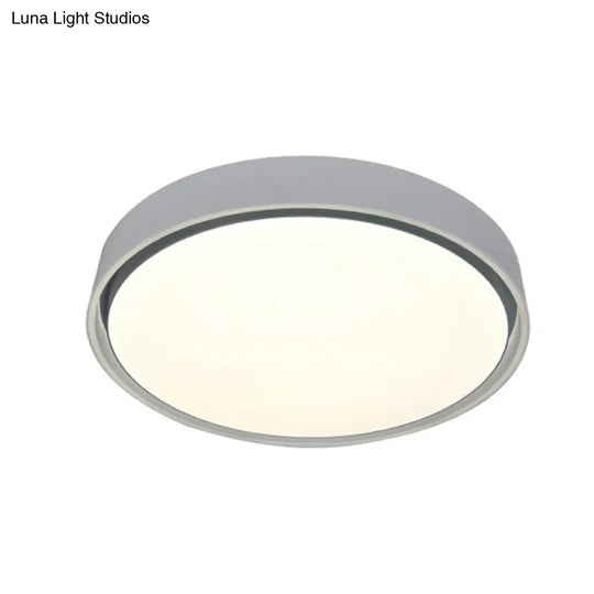 Nordic Style Circle Flush Led Ceiling Light For Bedrooms - Aluminum Mount Lighting Fixture