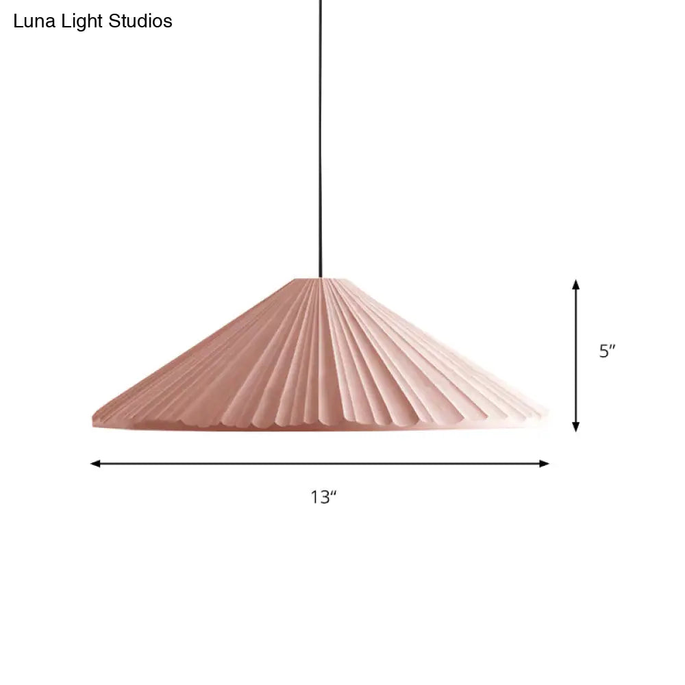 Nordic Style Cone Pendant Light - 1 Head Resin Hanging For Cafe Or Restaurant