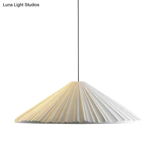 Nordic Style Cone Pendant Light - 1 Head Resin Hanging For Cafe Or Restaurant