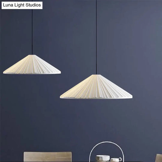 Nordic Style Cone Pendant Light - 1 Head Resin Hanging For Cafe Or Restaurant