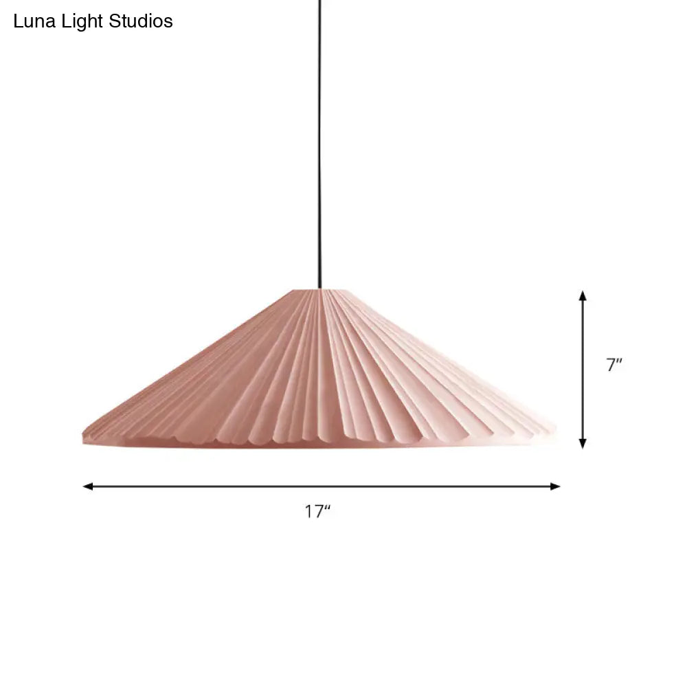 Nordic Style Cone Pendant Light - 1 Head Resin Hanging For Cafe Or Restaurant