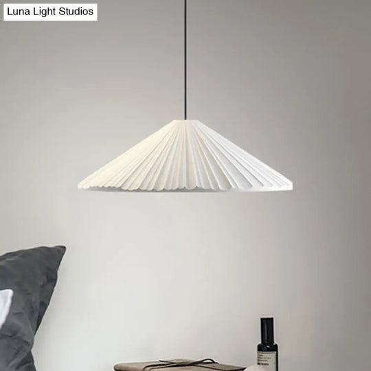 Nordic Style Cone Pendant Light - 1 Head Resin Hanging For Cafe Or Restaurant