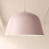 Nordic Style Dome Hanging Shade Ceiling 1 Light Metal Pendant Lamp In Black/Green For Bedroom Pink