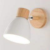 Nordic Style Dome Wall Mount Light - 1-Light Rotatable Bedside Lighting White