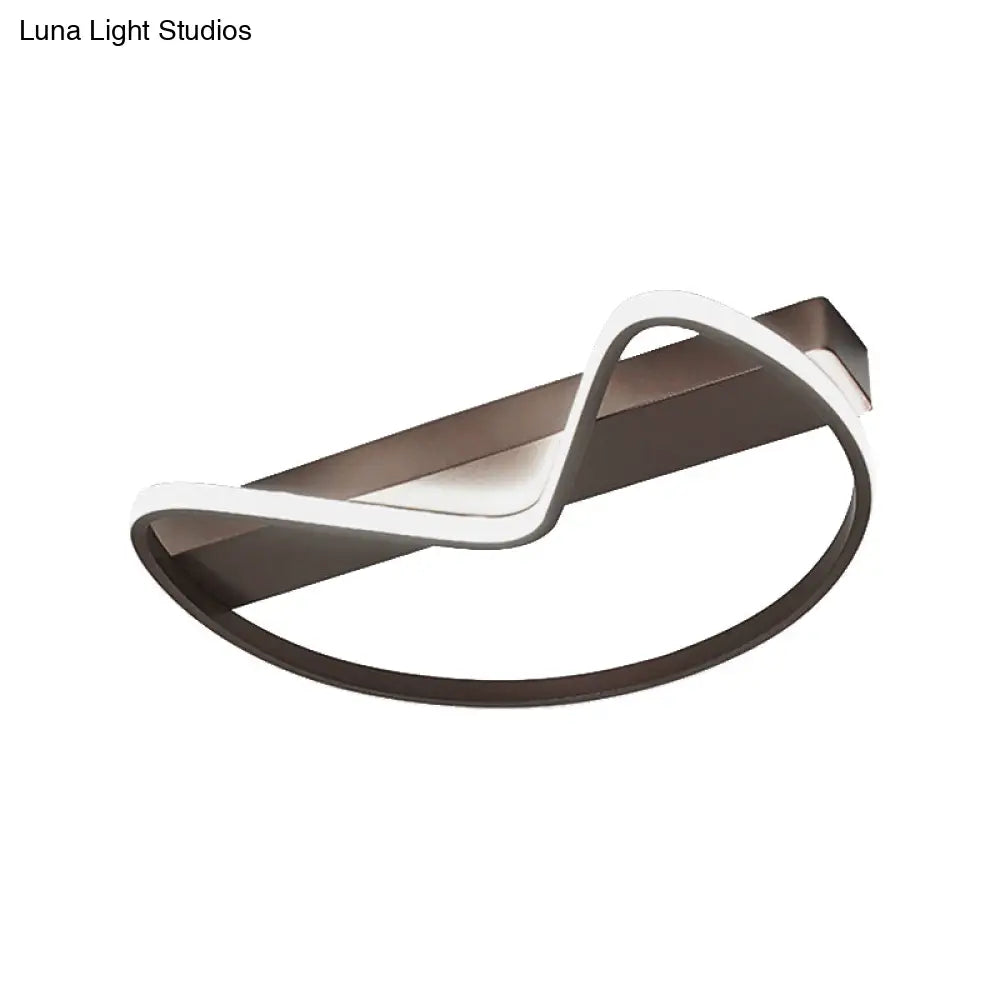 Nordic Style Flush Mount Foyer Kitchen Ceiling Light With Bow Shaped Metal Design