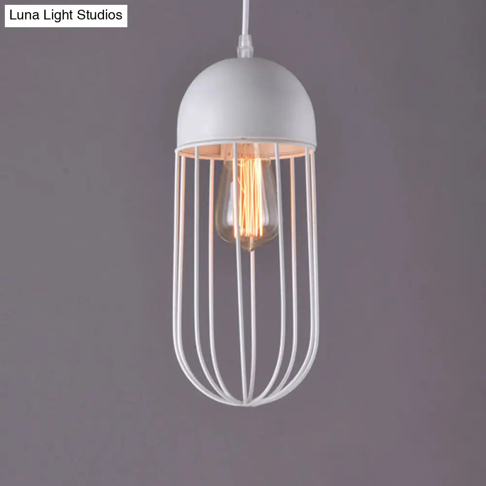 Modern Geometric Metal Pendant Light Fixture In Nordic Style For Restaurants White / C