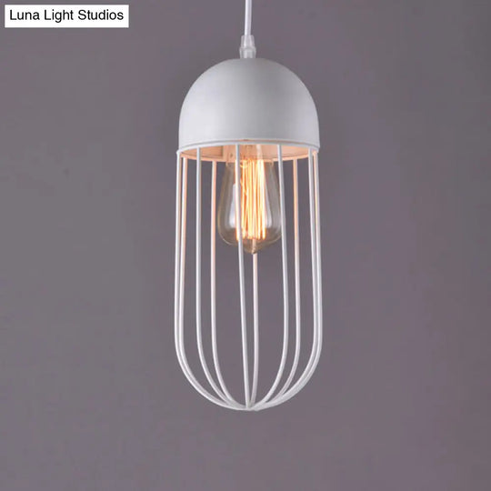 Modern Geometric Metal Pendant Light Fixture In Nordic Style For Restaurants White / C
