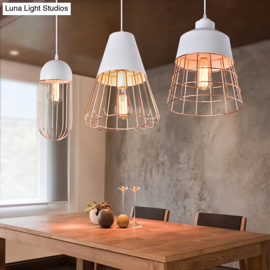 Modern Geometric Metal Pendant Light Fixture In Nordic Style For Restaurants