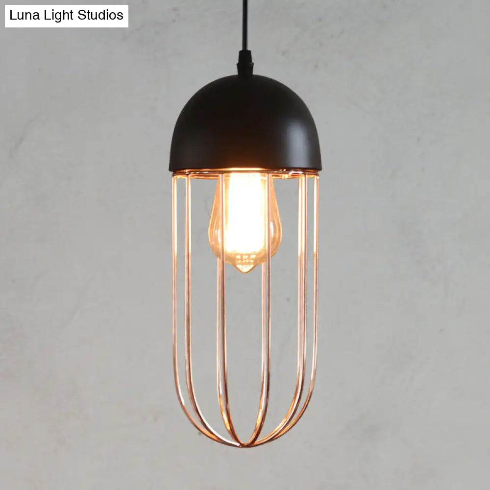 Modern Geometric Metal Pendant Light Fixture In Nordic Style For Restaurants Black-Gold / C