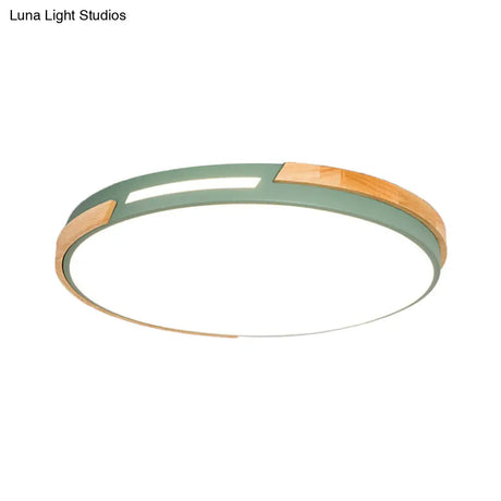 Nordic Style Led Ceiling Light Fixture Acrylic Gray/Green Flush Mount For Living Room And Bedroom -